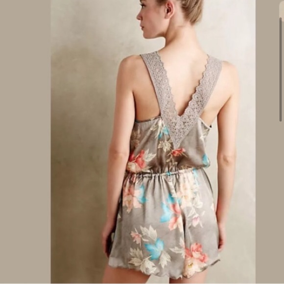 Anthro Lela Lace Floral romper - Picture 2 of 2